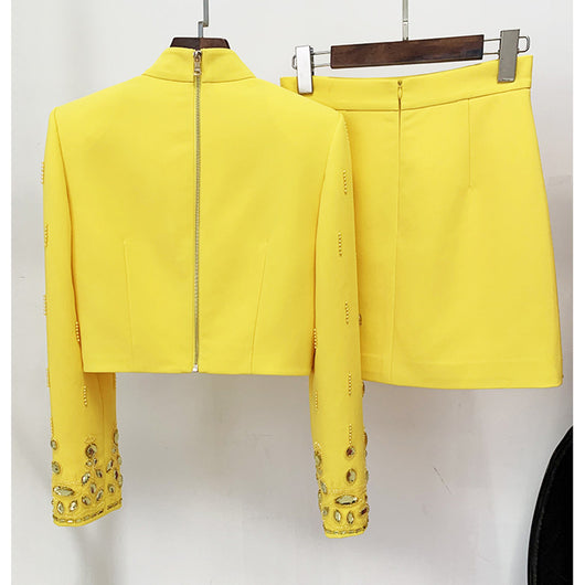 Conjunto de Falda Corta y Top Diamantado de Línea Industrial - Image 24