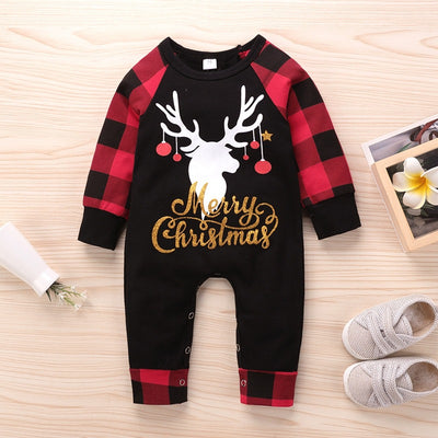 Pijama Navideño Reno de Papá Noel - Enterizo a Cuadros Rojo - Image 7