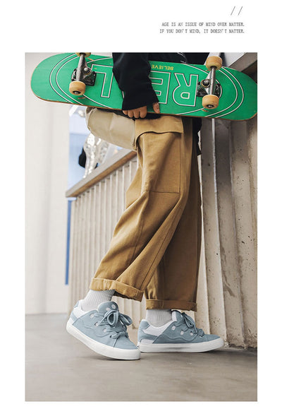 Zapatos de Skate Deportivos de Cuero Sintético para Hombre - Estilo Nacional - Image 21