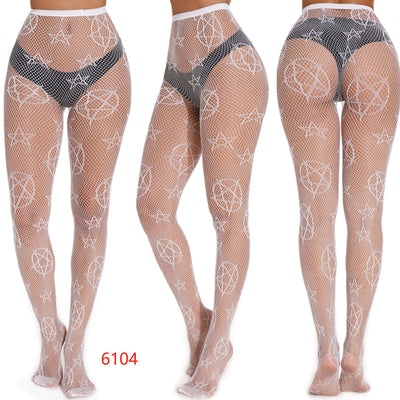 Medias de Red Elásticas con Estrella de Cinco Puntas - Estilo Europeo - Image 7