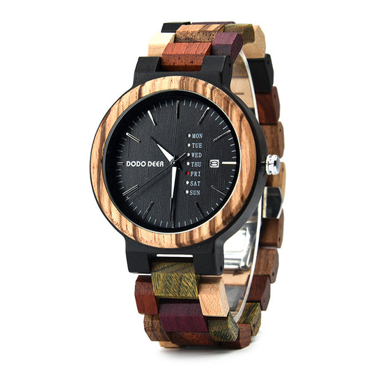Reloj de Pareja Estilo Europeo Americano con Calendario de Madera - Image 13