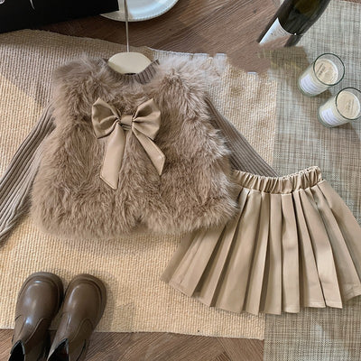 Conjunto Escolar Coreano Otoño Invierno para Niñas - Image 11