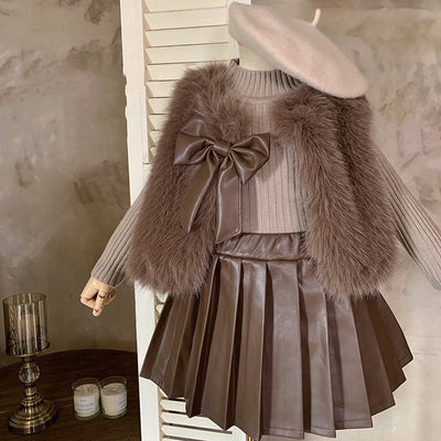 Conjunto Escolar Coreano Otoño Invierno para Niñas - Image 14