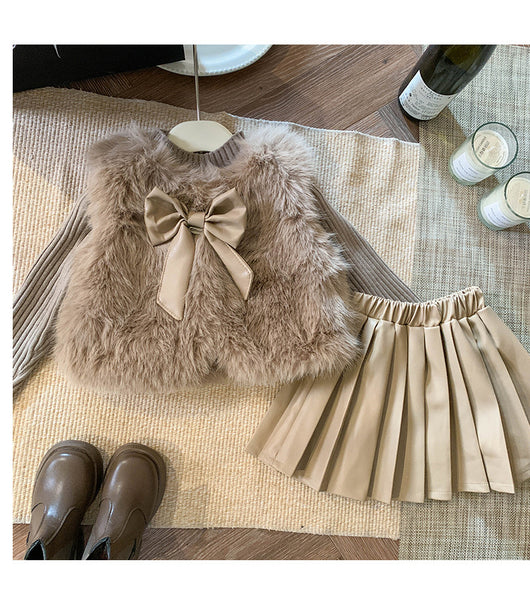 Conjunto Escolar Coreano Otoño Invierno para Niñas - Image 23