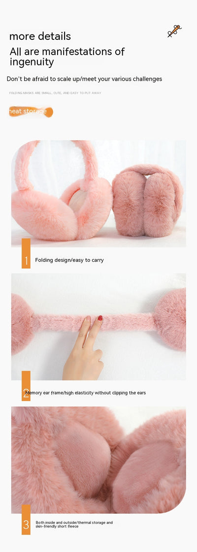 Orejeras de Piel de Conejo Abrigadas - Plegables para Invierno - Image 19