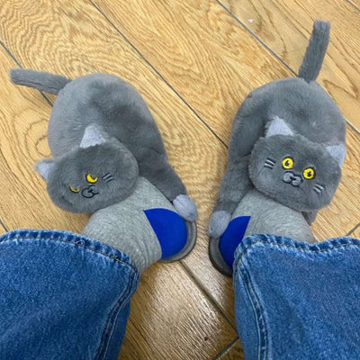 Pantuflas Gato Cálidas con Diseño Realista y Suela Antideslizante - Image 10
