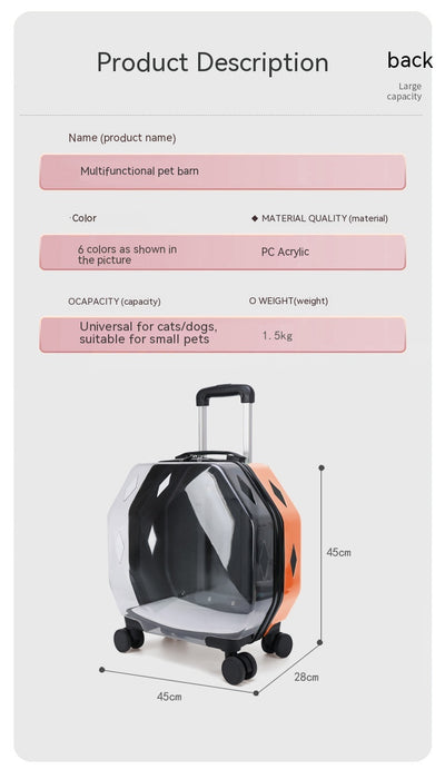 Mochila Transparente de Gran Capacidad con Ventilación para Mascotas - Image 9