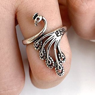 Anillo Vintage con Gancho de Línea Doble - Image 32