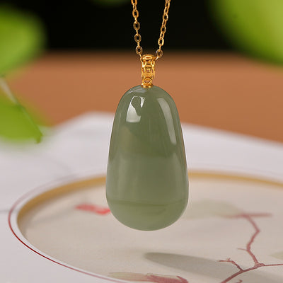 Colgante de Jade Hetian Gris con Incrustaciones de Oro 18K - Image 15