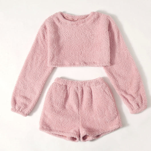 Pijama de Polar Coral Talla Grande - Conjunto Abrigado de Manga Larga para Casa - Image 16