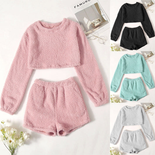 Pijama de Polar Coral Talla Grande - Conjunto Abrigado de Manga Larga para Casa - Image 17