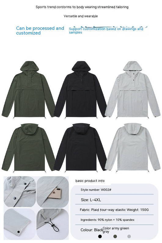 Chaqueta Impermeable para Montaña y Deportes al Aire Libre Hombre Secado Rápido - Image 11