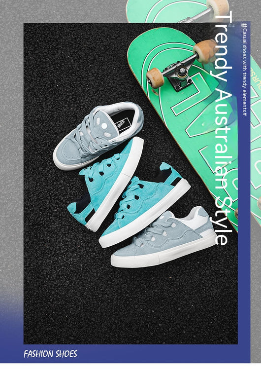 Zapatos de Skate Deportivos de Cuero Sintético para Hombre - Estilo Nacional - Image 29