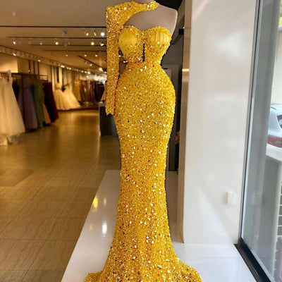 Vestido Asimétrico con Encaje Perlado y Bordado de Lentejuelas - Image 35