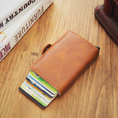 Cartera Automática de Aluminio con Doble Compartimento para Tarjetas