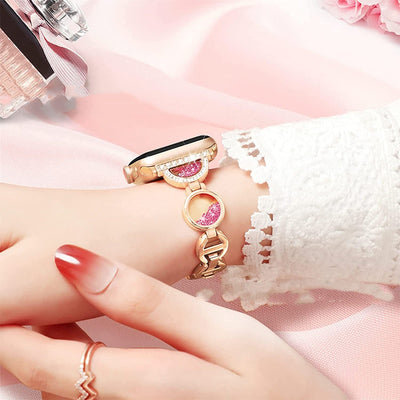 Correa de Reloj con Anillo de Diamante y Metal Quicksand - Image 16