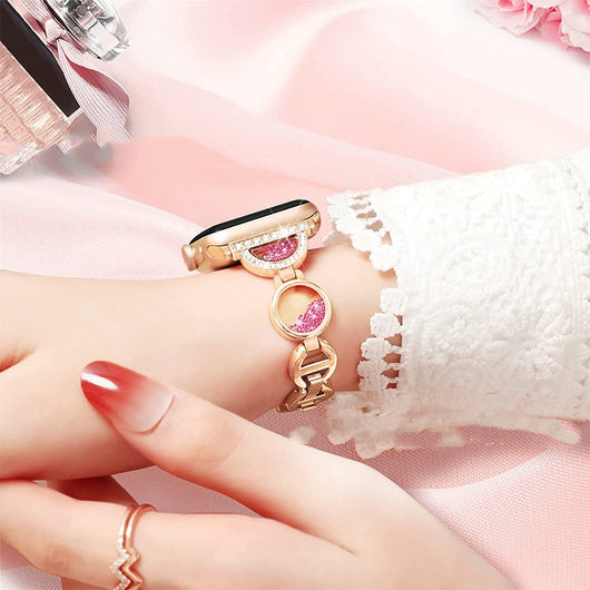 Correa de Reloj con Anillo de Diamante y Metal Quicksand - Image 16