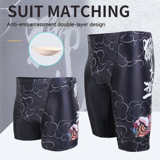 Bañador Deportivo Estilo León Negro para Hombre - Image 12