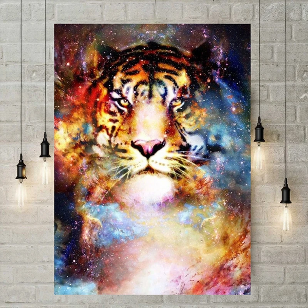 Pintura de Diamantes Tigre Lechoso