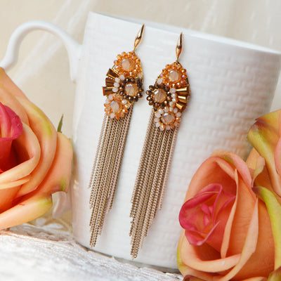 Aretes Bohemios Artesanales con Borlas - Image 12
