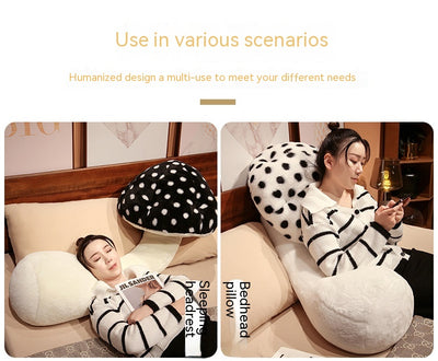 Almohada Larga de Peluche con Forma de Seta - Respaldo Cómodo para Sala de Estar - Image 11
