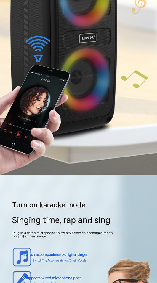Parlante Portátil Bluetooth con Luces LED Sincronizadas - Image 12