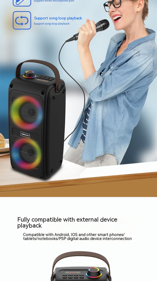 Parlante Portátil Bluetooth con Luces LED Sincronizadas - Image 13