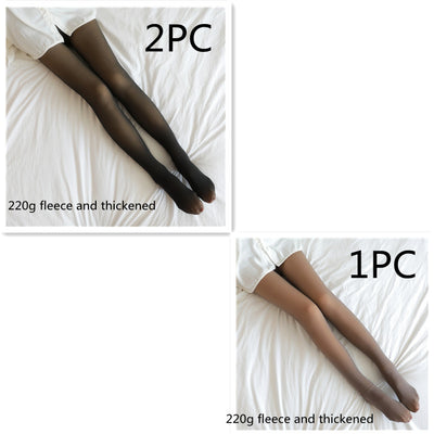 Leggins Térmicos Translúcidos Talla Grande con Forro Polar - Pantimedias Invierno - Image 94