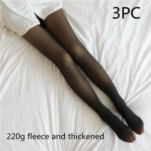 Leggins Térmicos Translúcidos Talla Grande con Forro Polar - Pantimedias Invierno - Image 98