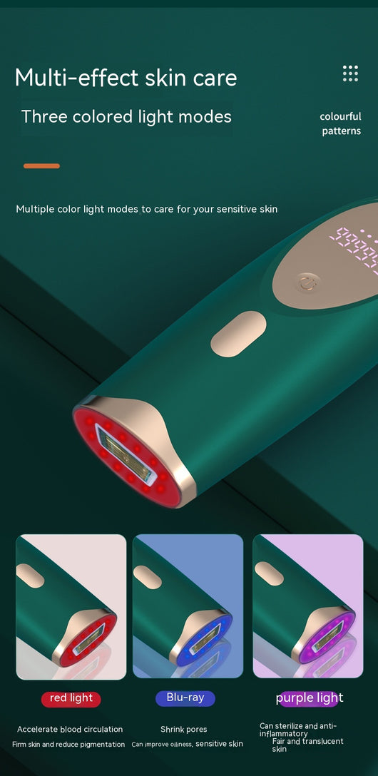 Depiladora IPL Portátil con Luz Roja y Azul - Fototerapia Multifuncional para el Hogar - Image 16
