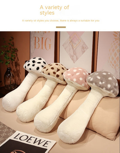 Almohada Larga de Peluche con Forma de Seta - Respaldo Cómodo para Sala de Estar - Image 24