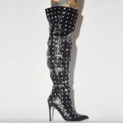 Botas Altas a la Rodilla Estilo Runway - Moda Europea y Americana - Image 2