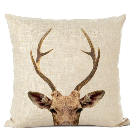 Funda de Almohada Lino con Diseño Animal - Loro y Venado - Image 22