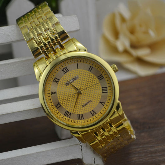 Reloj de Cuarzo con Correa de Acero y Esfera Romana Dorado - Image 10