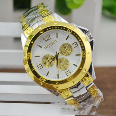 Reloj de Cuarzo con Correa de Acero y Esfera Romana Dorado - Image 11