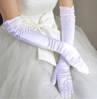 Guantes de Novia con Cobertura de Cicatrices y Doble Hilera de Perlas - Protección Solar - Image 19