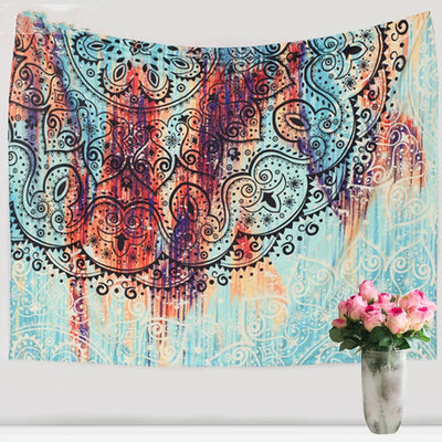 Tapiz Bohemio Mandala Sevenstars con Flores Hippie y Diseño de Flores Dibujadas - Image 10