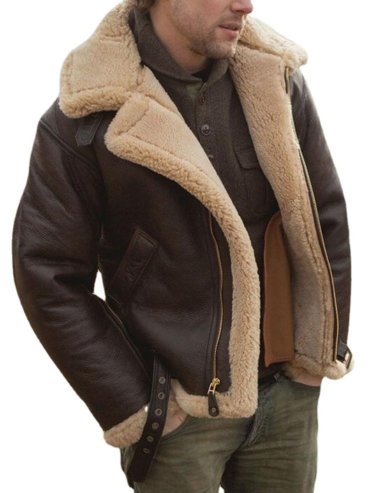 Chaqueta Acolchada Peluda para Hombre - Abrigo Grueso de Invierno - Image 14