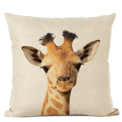 Funda de Almohada Lino con Diseño Animal - Loro y Venado - Image 27