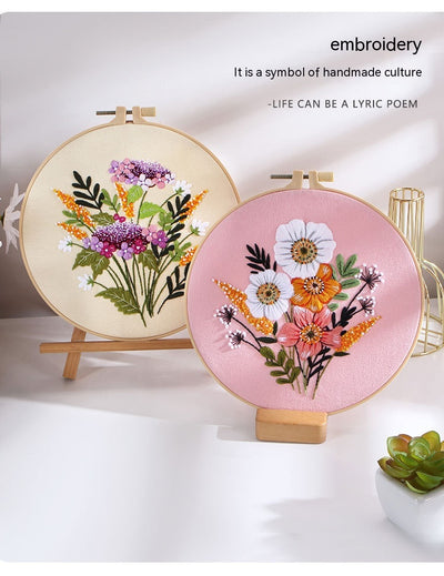Kit de Bordado DIY Ramo de Flores Coloridas para Cuadro Colgante - Image 14