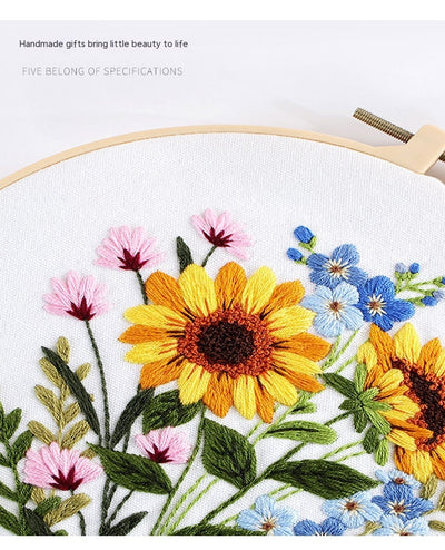 Kit de Bordado DIY Ramo de Flores Coloridas para Cuadro Colgante - Image 17
