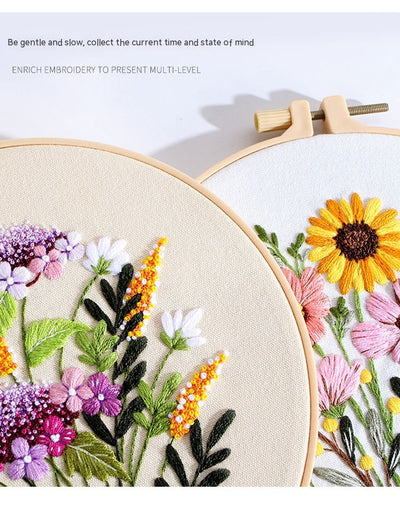 Kit de Bordado DIY Ramo de Flores Coloridas para Cuadro Colgante - Image 18