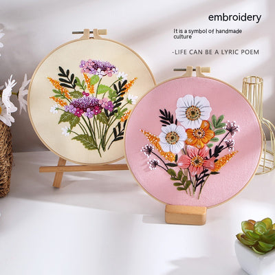 Kit de Bordado DIY Ramo de Flores Coloridas para Cuadro Colgante - Image 22