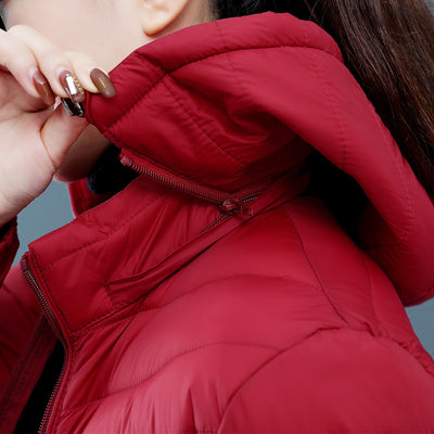 Chaqueta Acolchada Slim de Algodón para Mujer - Largo Medio - Image 18