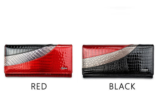 Cartera de Cuero de Vaca con Botones Magnéticos para Mujer - Image 11