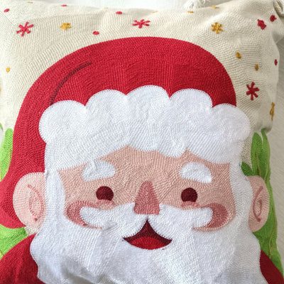 Funda de Almohada con Bordado Navideño Estilo Caricatura - Image 15
