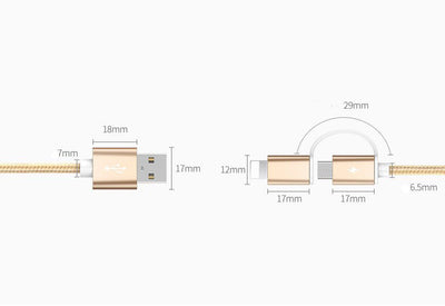 Cable Cargador Rápido 2 en 1 USB Type-C y Micro USB 100cm 2A para Huawei Mate y Honor - Image 7