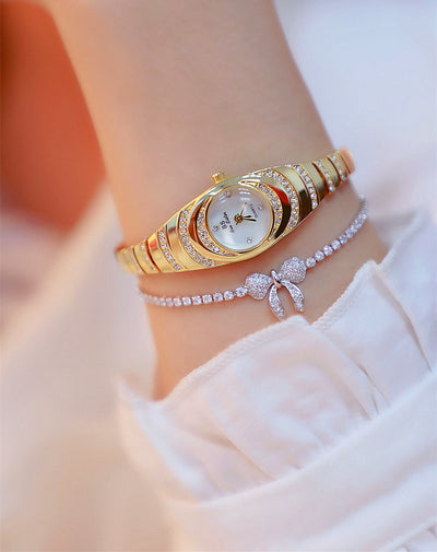 Reloj de Pulsera Dorado con Diamantes para Mujer - Elegancia y Lujo - Image 15