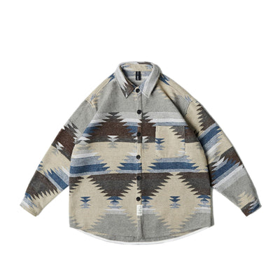 Camisa de Lana Estilo Étnico con Solapa - Moda Trendy para Hombre - Image 9