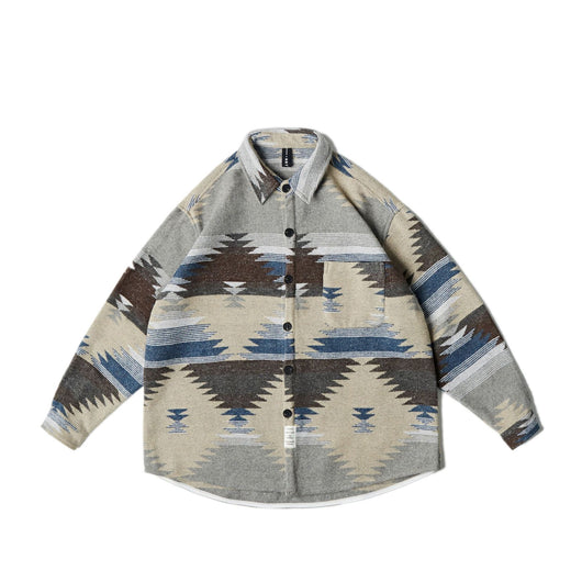 Camisa de Lana Estilo Étnico con Solapa - Moda Trendy para Hombre - Image 15